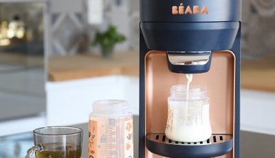 Espressor Lapte Praf Beaba Milkeo Plus Night Blue - Rapid si eficient